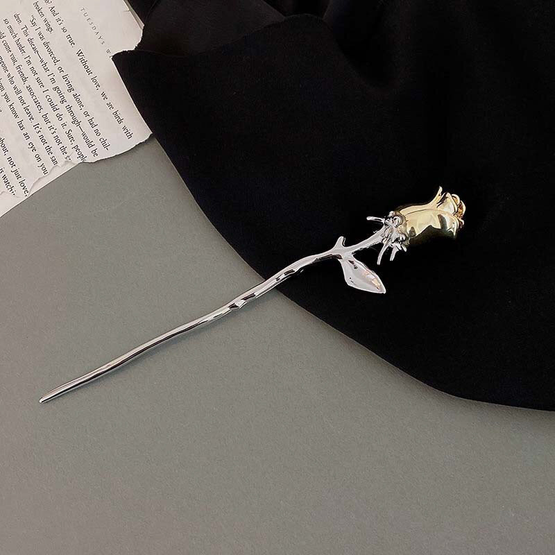 Metal Rose Hair Pin