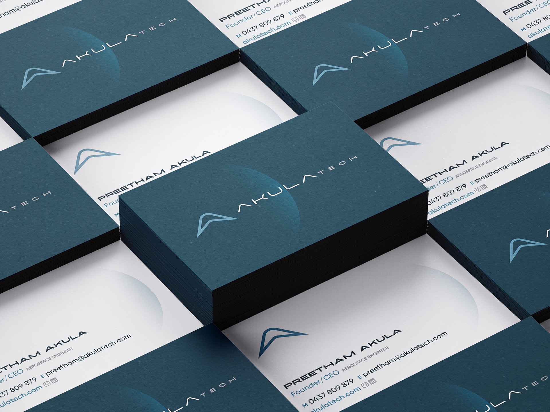 Akula Tech - Horizontal Business Card