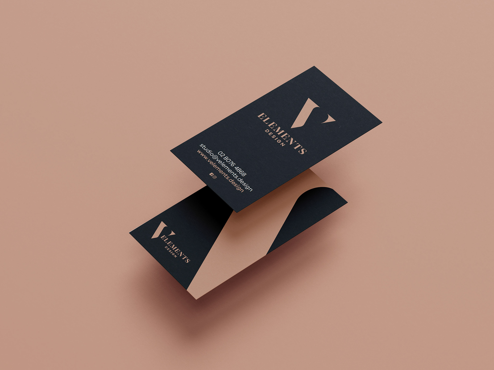 V Elements Design - Vertical Business Card
