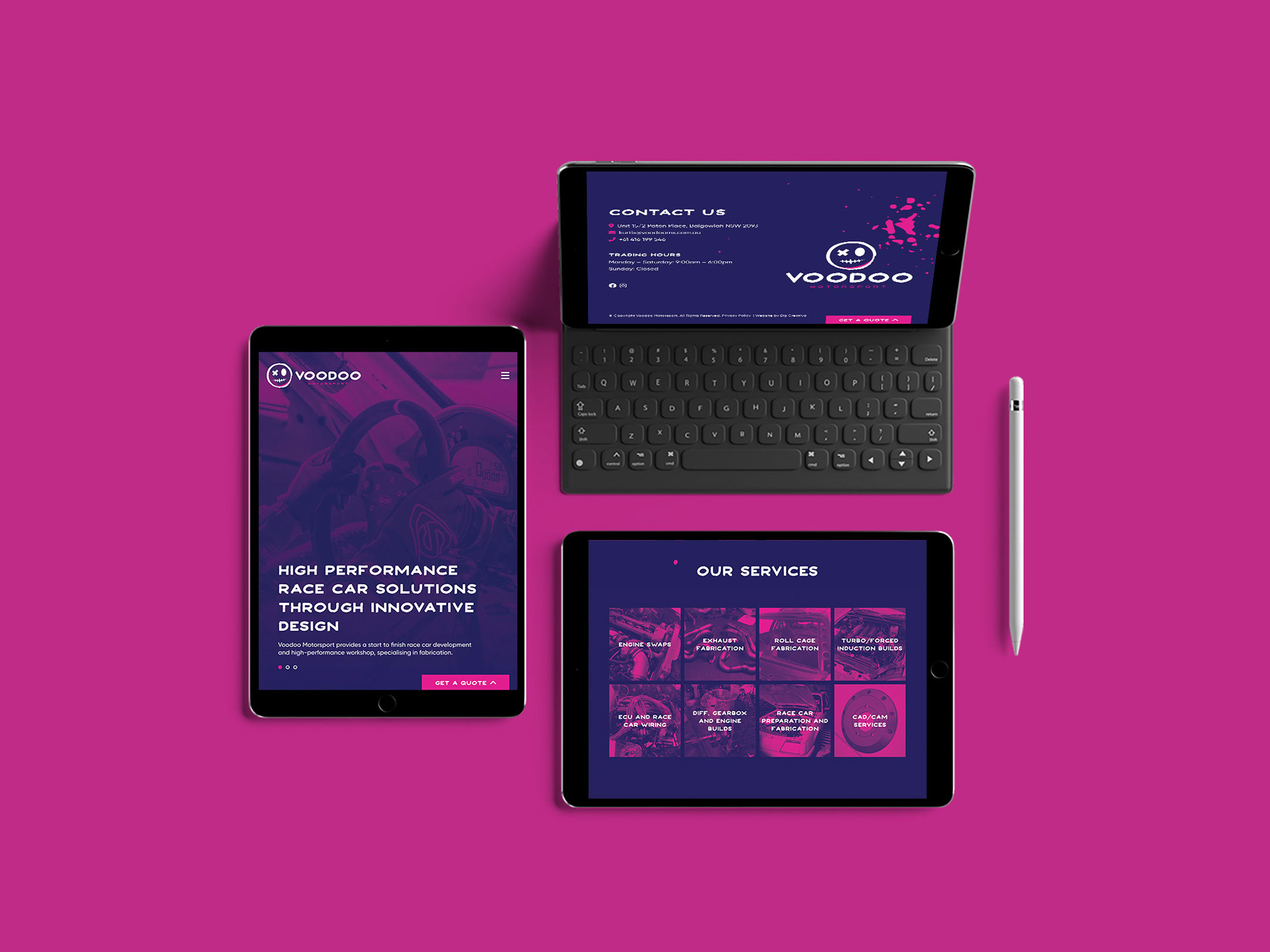 Voodoo Motorsport - Website Design