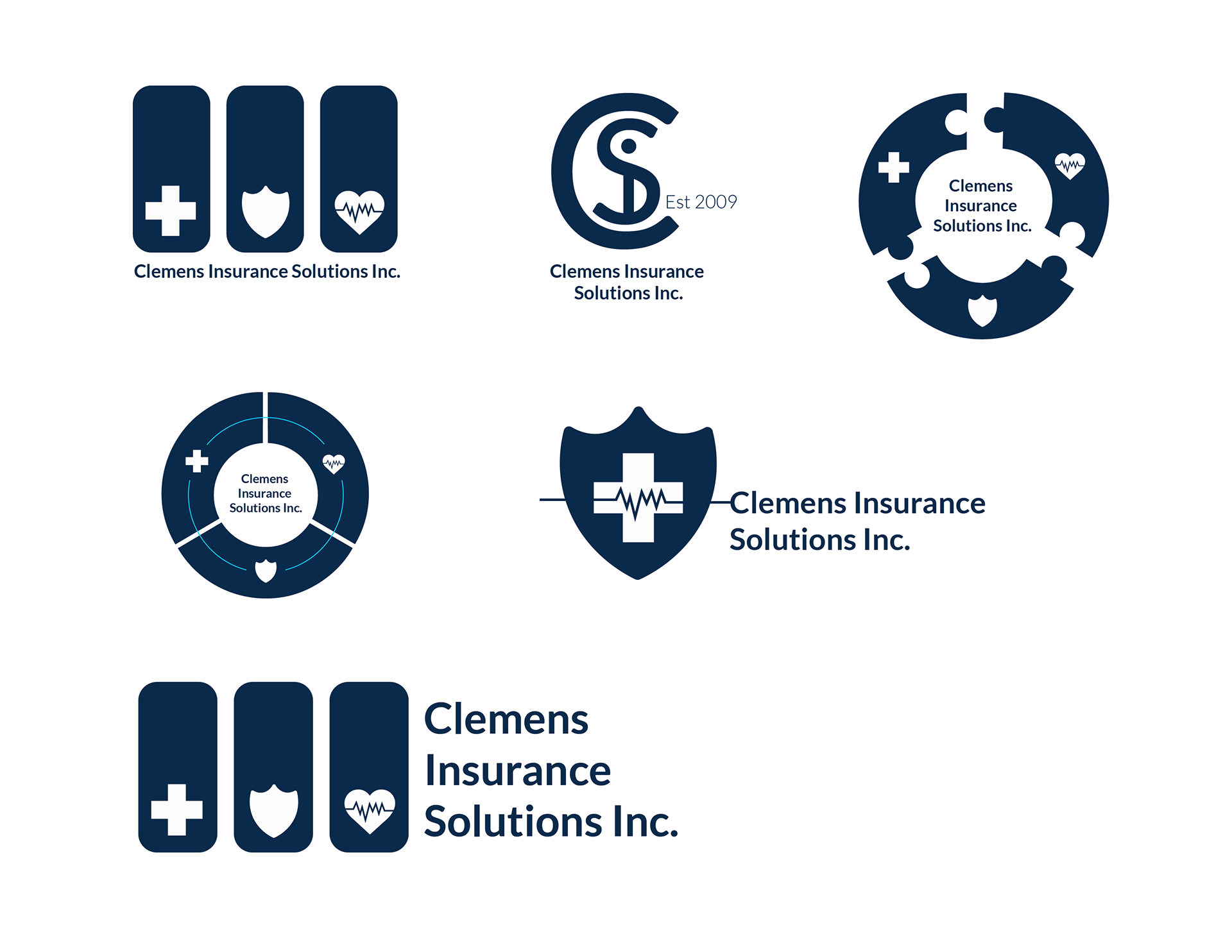 Clemens Insurance Solutions Logo Design Options 2022