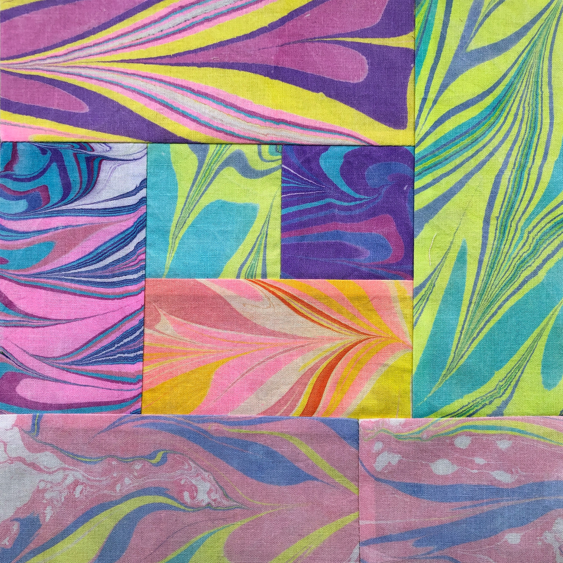 Quilt Block 2 (2022) cotton, ink