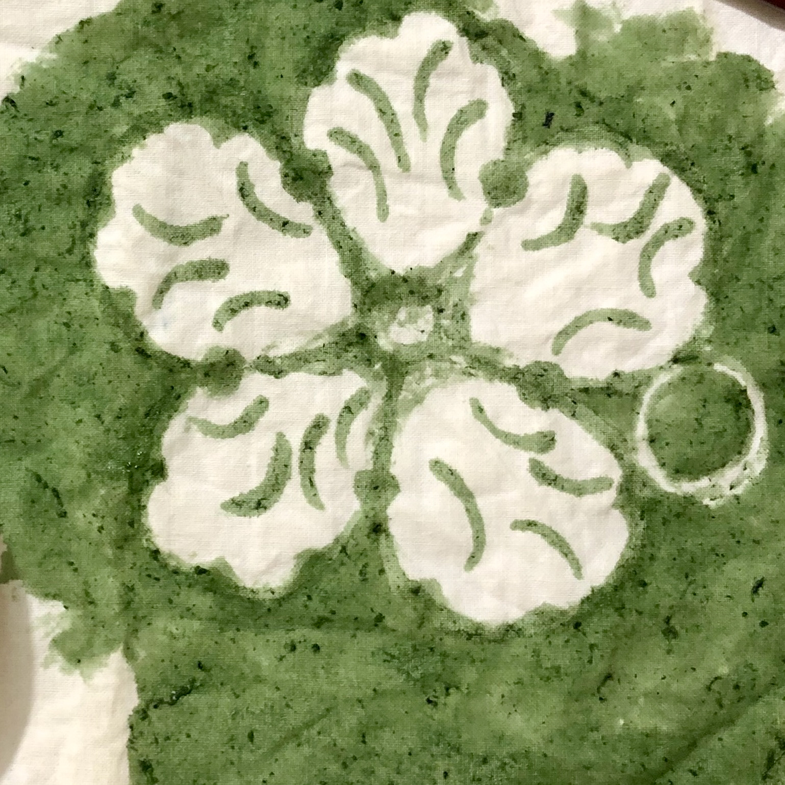 Untitled (2020) indigo, cotton // detail of a painting