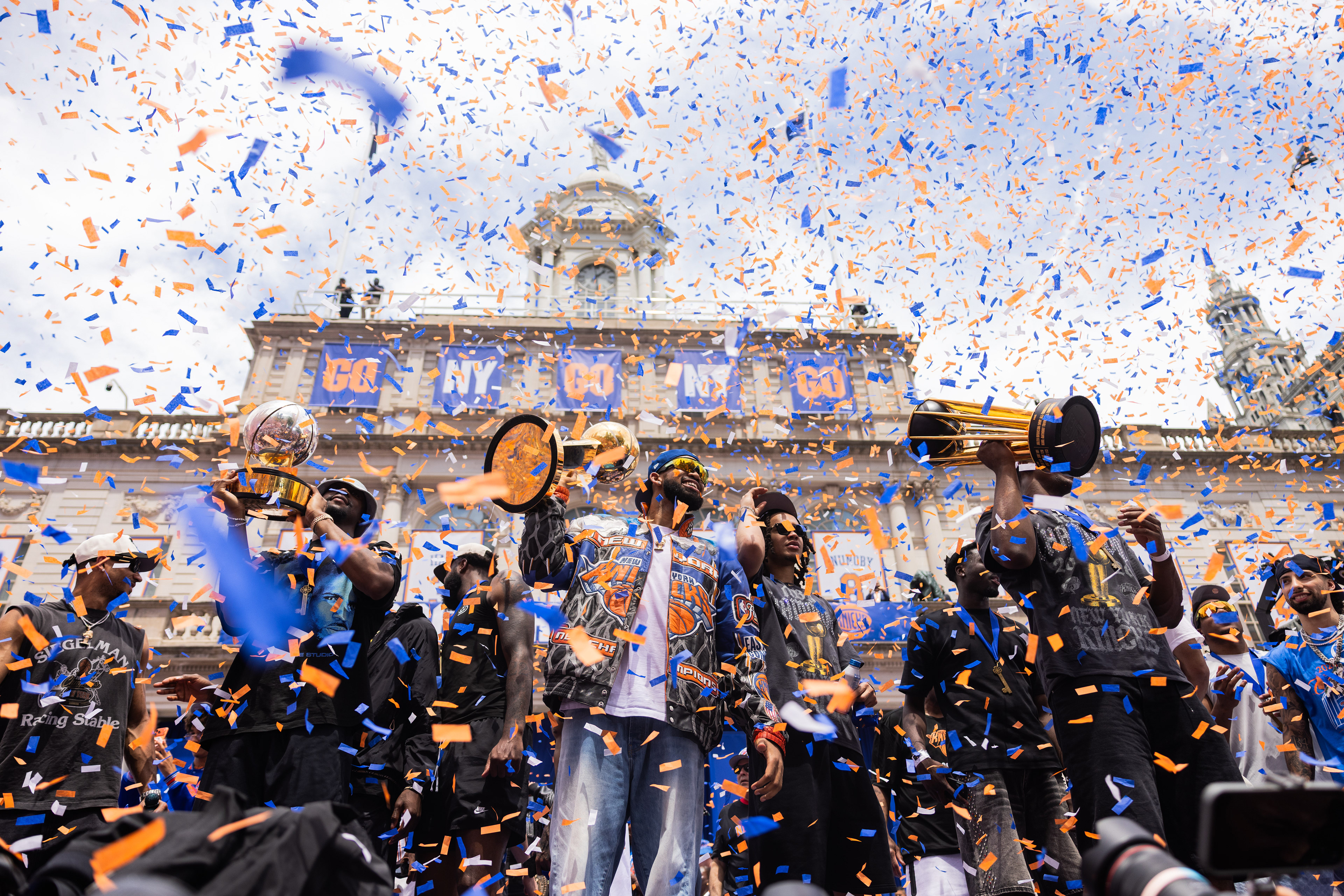 New York Knicks at their City Hall Ceremony for Madison Square Garden