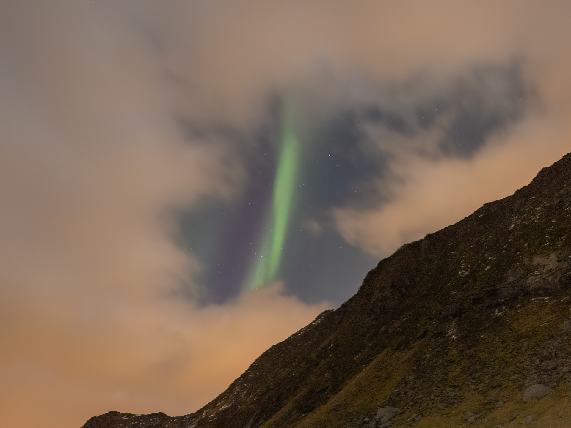 glimpse of the northern lights!