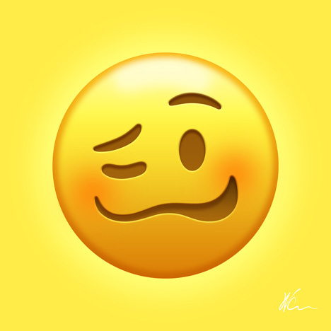 Drunk Face Emoji Pop Art by William Cuccio