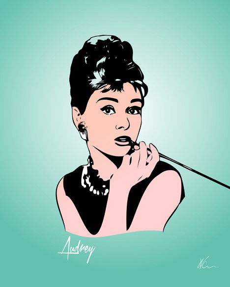 Audrey Hepburn  Pop Art By William Cuccio
