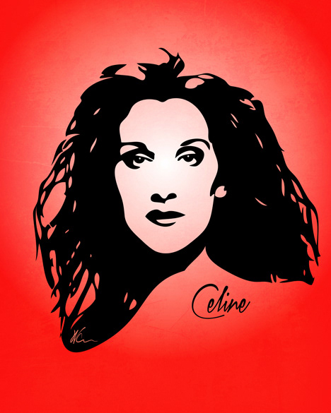 Celine Dion Pop Art By William Cuccio