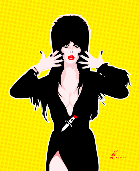 Elvira Pop Art By William Cuccio