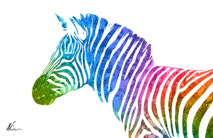 Zebra Pop Art By William Cuccio