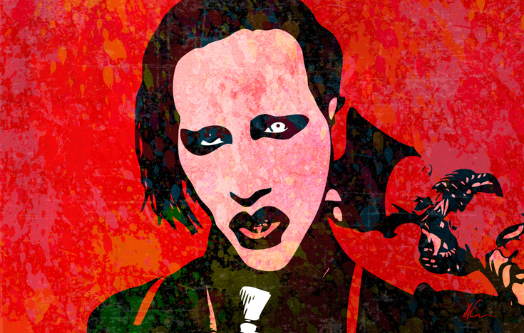 Marilyn Manson Pop Art By William Cuccio