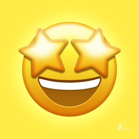 Star-Struck Emoji Pop Art by William Cuccio