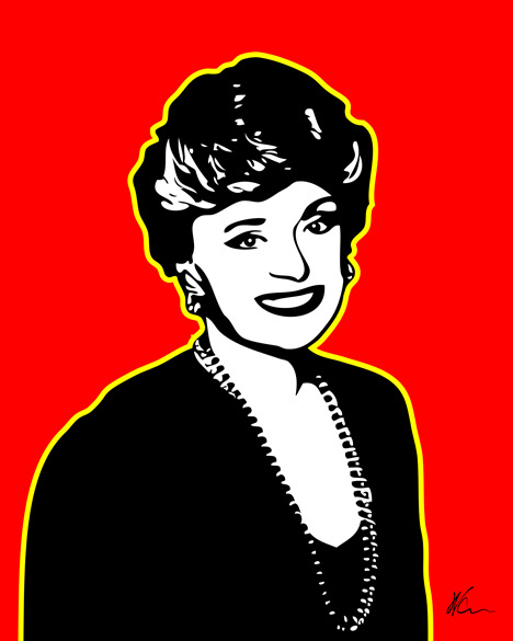 Rue McClanahan Pop Art By William Cuccio