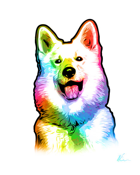 Dog Pop Art by William Cuccio