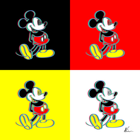 Mickey Mouse Pop Art By William Cuccio