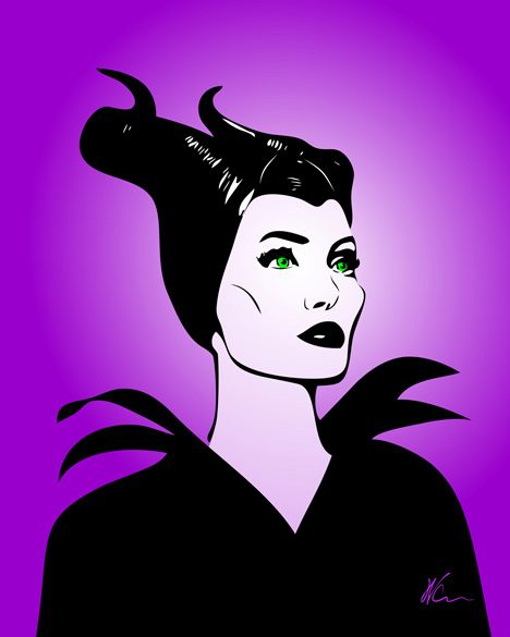 Maleficent Pop Art By William Cuccio