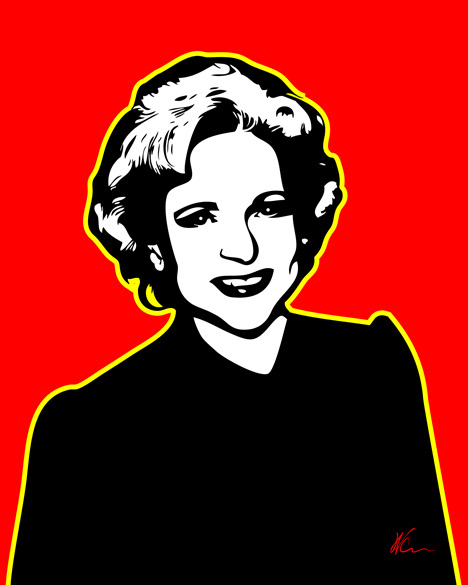 Betty White Pop Art By William Cuccio