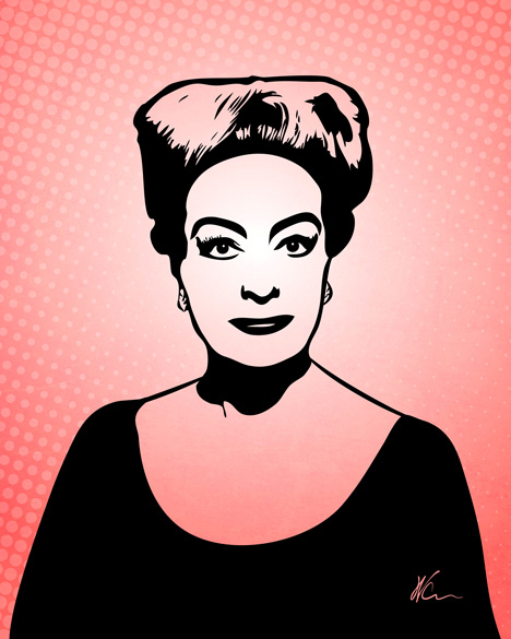 Joan Crawford Pop Art by William Cuccio