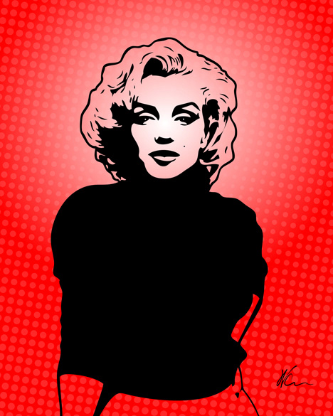 Marilyn Monroe Pop Art By William Cuccio