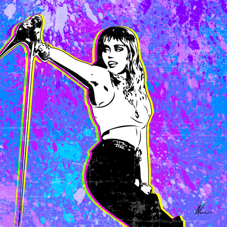 Miley Cyrus Pop Art By William Cuccio