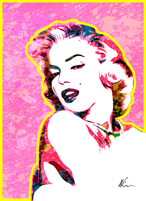 Marilyn Monroe Pop Art By William Cuccio