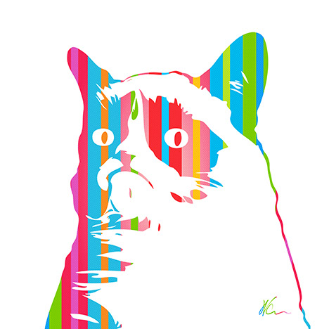 Grumpy Cat Pop Art By William Cuccio