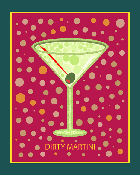 Dirty Martini | Cocktail | Pop Art by William Cuccio