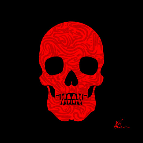 Red Skull Pop Art By William Cuccio
