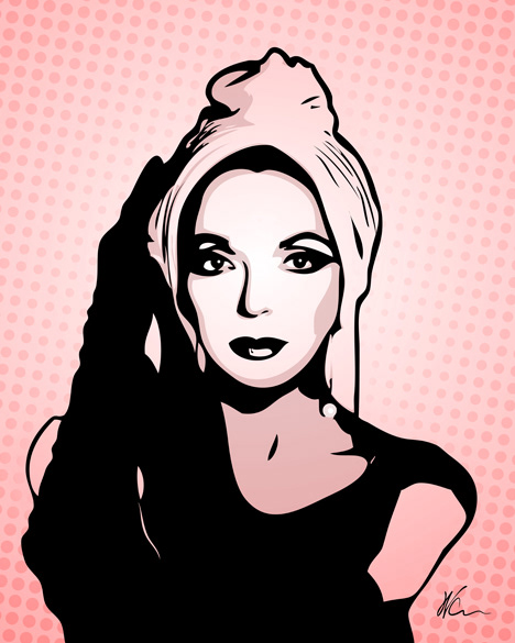 Joan Collins Pop Art By William Cuccio