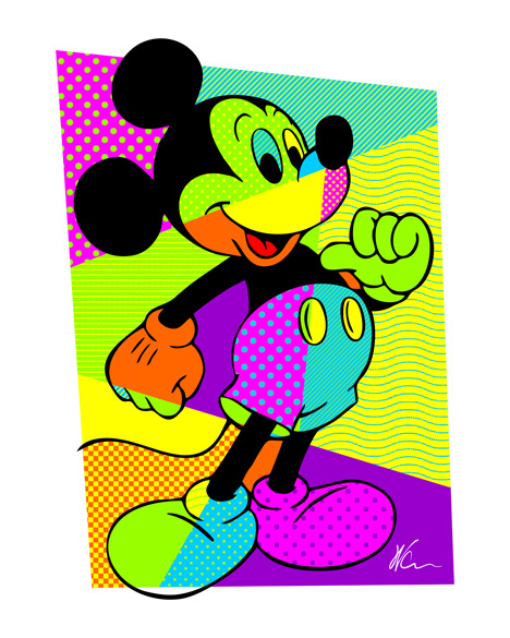 Mickey Mouse Pop Art By William Cuccio