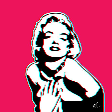 Triple Marilyn Pop Art By William Cuccio