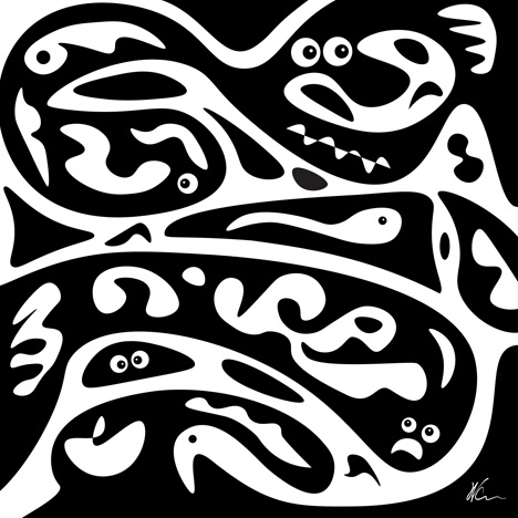 Abstract | Black White | Pop Art by William Cuccio