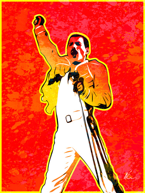 Freddie Mercury Pop Art By William Cuccio