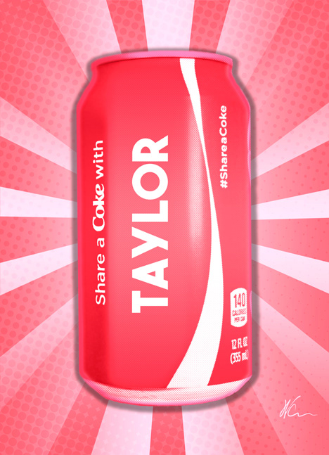 Share a Coke with Taylor Swift Pop Art By William Cuccio
