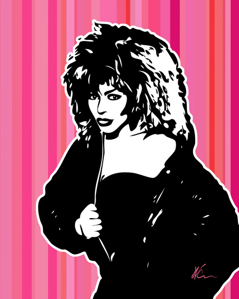 Tina Turner Pop Art By William Cuccio