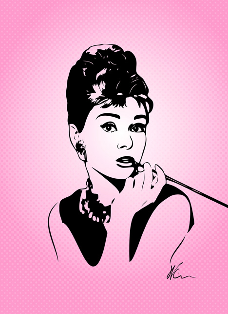 Audrey Hepburn Pop Art By William Cuccio