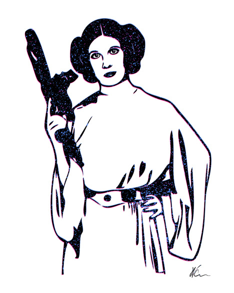 Princess Leia Pop Art By William Cuccio