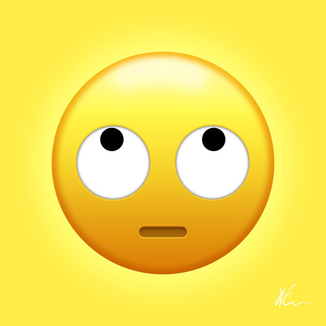 Emoji Eye Roll Pop Art By William Cuccio