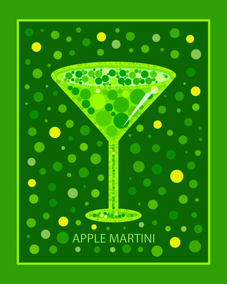 Apple Martini | Cocktail | Pop Art by William Cuccio