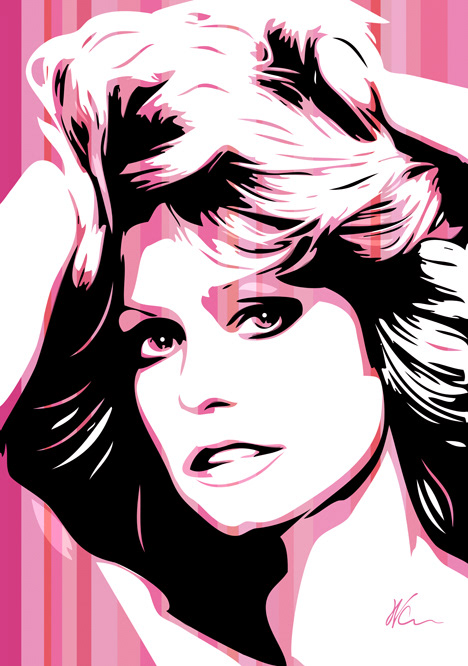 Farrah Fawcett Pop Art By William Cuccio
