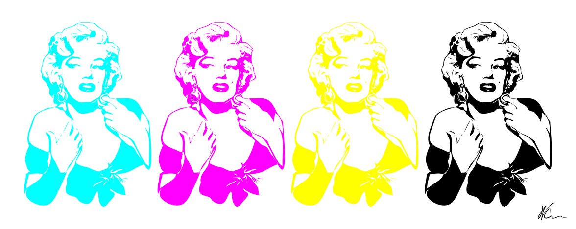 CMYK Marilyn Monroe | Pop Art By William Cuccio