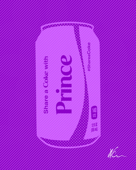 Share a Coke with Prince | Coca Cola | Pop Art By William Cuccio