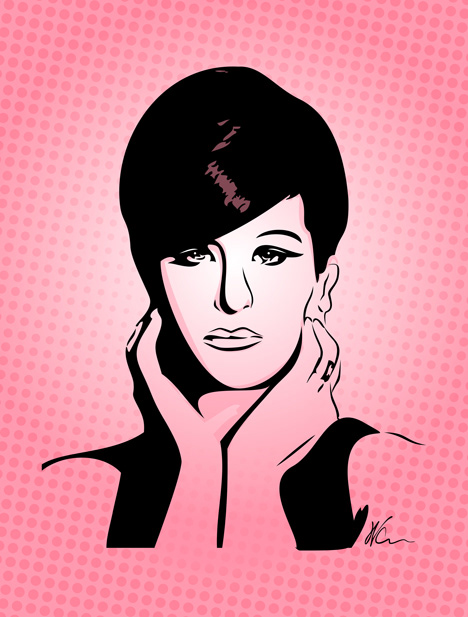Barbra Streisand Pop Art By William Cuccio