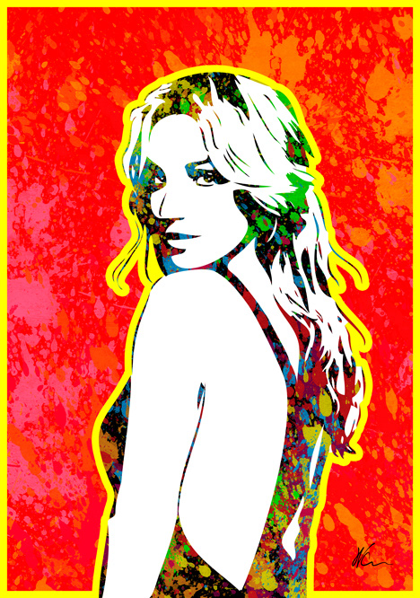 Britney Spears Pop Art By William Cuccio