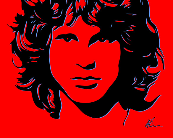Jim Morrison Pop Art By William Cuccio