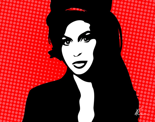 Amy Winehouse Pop Art By William Cuccio