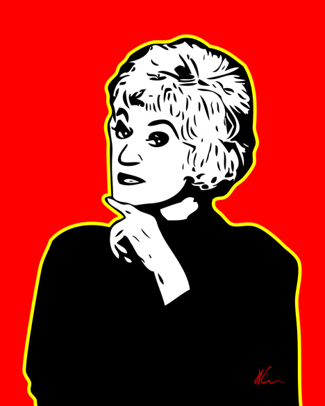 Bea Arthur Pop Art By William Cuccio