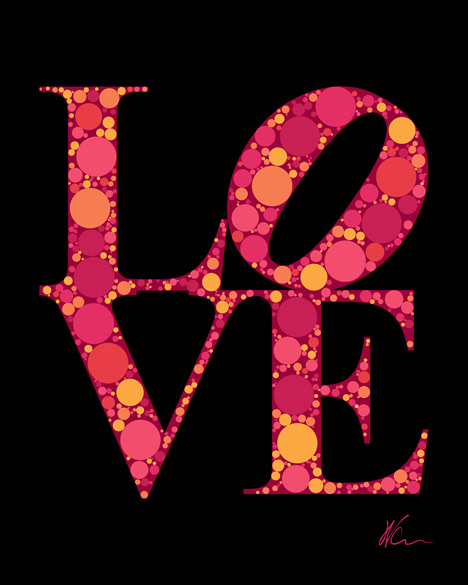 Love Sign Pop Art by William Cuccio