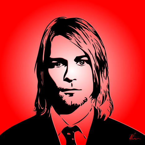 Kurt Cobain Pop Art By William Cuccio