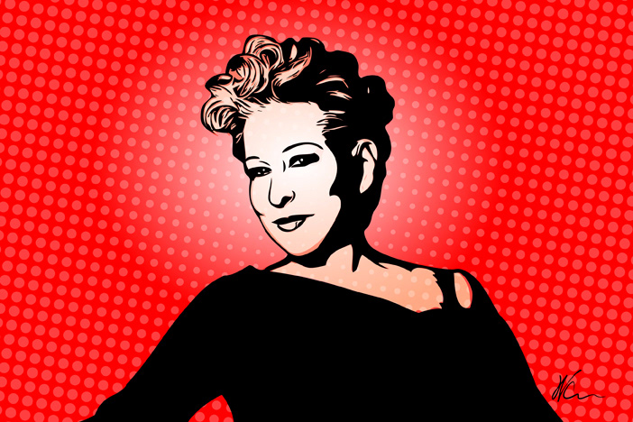 Bette Midler Pop Art By William Cuccio